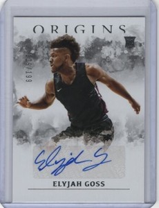 2021 Panini Chronicles Elyjah Goss Origins Draft Picks Auto #119/199