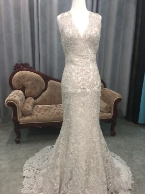 Allure Couture New Wedding Dress 8, SWAROVSKI Fit & Flare, Vintage Reg $4499 - Image 1 of 4