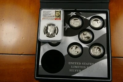 2017 S US MINT LIMITED EDITION SILVER PROOF SET W/ 50C NGC PF 69 (MISSING EAGLE) - Image 1 of 4