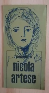 NICOLA ARTESE ARTES DISEGNO A PENNA SU DÉPLIANT CURRICULUM ARTISTICO 1978 - Foto 1 di 1
