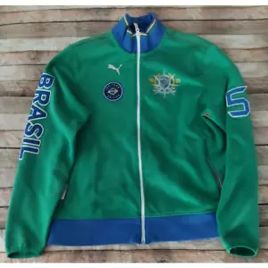 Puma Soccer Heritage Edition Yatching Brazil Men Light Jacket Sz XL RARE - Picture 1 of 9