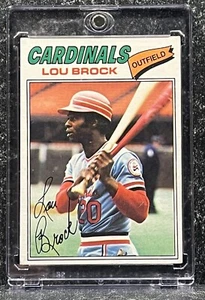 1977 Topps Lou Brock 355 St Louis Cardinals HOF - Picture 1 of 2