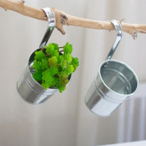 Wall mounted garden planter fence hanging planter bucket Metal Iron Flower Vase - Picture 1 of 20