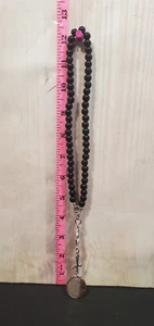 Halskette Goth Gothic mit umgedrehtem Kreuz und Psalm 91:11 lesen - Bild 1 von 5