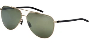Porsche Design Men's Gold-Tone Titanium Aviator Sunglasses - P896863C656 - Italy - Picture 1 of 3