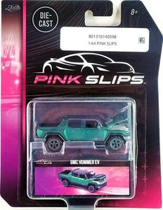 JADA 1:64 GMC Hummer EV Green New in Pack Pink Slips/ One of the corners is bent - Picture 1 of 3