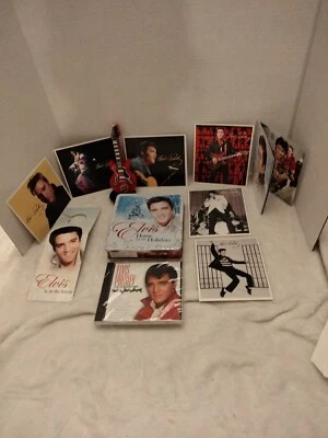 猫王普雷斯利纪念品签名明信片锡蜡烛圣诞CD自传 — 第 1/4 张图片