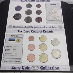manueduc   ESTONIA  2011 BLISTER   Con las 8 Monedas Plastificadas NUEVO  - Picture 1 of 1