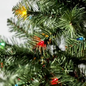 Pre-Lit Madison Pine Artificial 6.5 ft Christmas Tree, Clear/Multicolor Lights - Picture 1 of 10