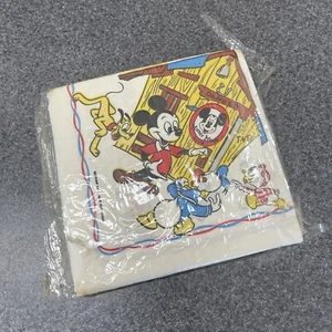 Mickey Mouse Club 1954 Vintage Luncheon Napkins Donald Pluto Jiminy Cricket - Picture 1 of 4