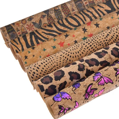 Natural Cork Leather Fabric Vegan Leather Textured DIY Bag Furniture Decor Craft - Image 1 of 4