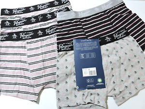 5x Orginal Penguin Mens Boxer Large Trunk Organic Cotton Underwear Various Print