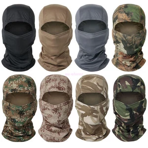 Paintball Mask Airsoft Mask Full Face Mask Tactical Balaclava Veil Camo Military - Picture 1 of 57