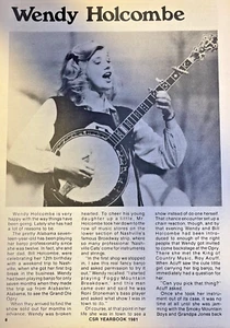 1981 Country Western Musiker Banjo Player Wendy Holcombe - Bild 1 von 4