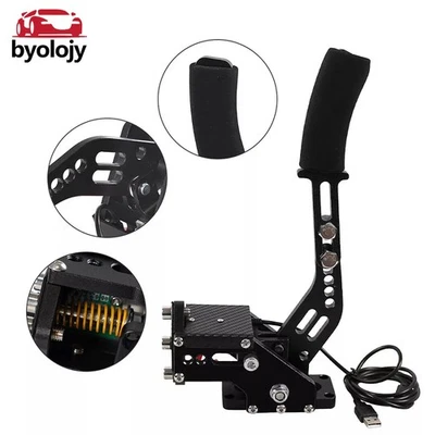 PC USB Handbrake for 16 Bit PC Windows Sim Racing Games G25/G27/T500/T300 Black - Image 1 of 4