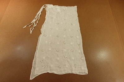 Free People Womens One Size Ivory Sheer Embellished Apron Sarong NWT - Image 1 of 4