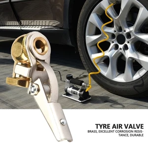 1/4" NPT Clip-On Ball Foot Auto Car Air Chuck Tire Tyre Inflator Fitting Kit USA - Picture 1 of 8