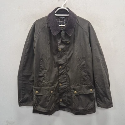 Barbour Ashby Wax Waterproof Tartan Rain Country Olive Green Jacket Coat Small  - Image 1 of 4