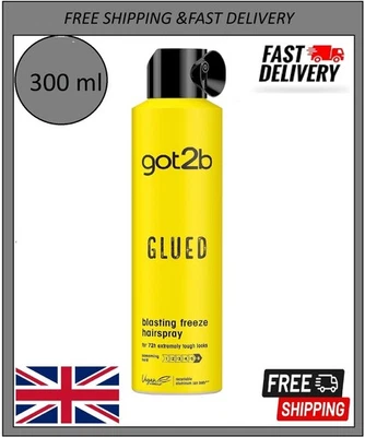 got2b Glued Blasting Freeze Hairspray 300 ml, Glued Hairspray for up to 72h Ultr