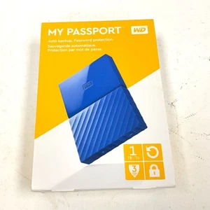 Sealed WD Western Digital 1TB Blue My Passport Portable External Hard Drive - Picture 1 of 6
