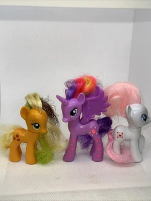 Juego de 3 melena de oropel My Little Pony G4 Rainbow Power Applejack, crepúsculo y enfermera Foto 1 de 4