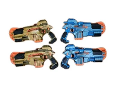 Tiger Lazer Tag Phoenix LTX Lote de 4 Armas e Adaptador de TV Tudo Funcionando - Imagem 1 de 4