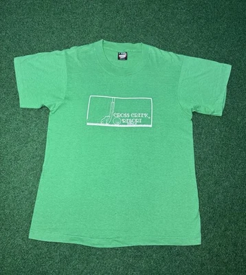 Vintage 80s Cross Creek Resort Golf Graphic Titusville Pa Medium T Shirt  - Image 1 of 4