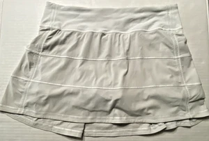 Lululemon Pace Rival Skirt Womens White Size 6 - Picture 1 of 21