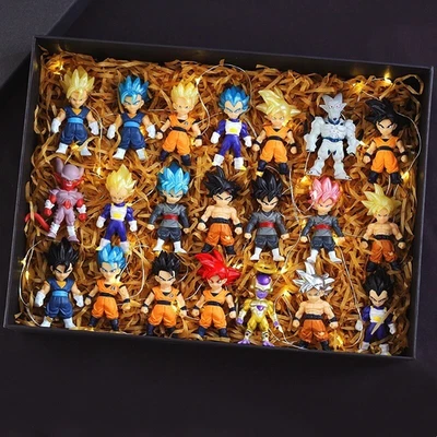 21Pcs Super Saiyan Goku Anime Figure Set Gohan, Vegeta, Broly, Piccolo, Buu Toy - Image 1 of 4