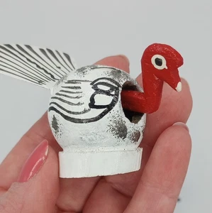 Mexican Folk Art Papier Mache Animal Figurine Turkey - Picture 1 of 6