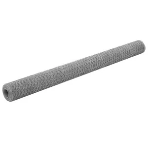 Kippengaas 25x0,5 m staal met PVC coating rood draad draad gaas vidaXL - Afbeelding 1 van 60
