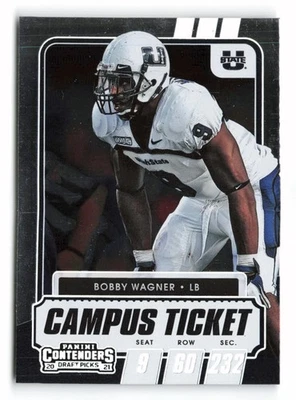2021 Panini Contenders Bobby Wagner Campus Ticket #84 Utah State Aggies - Image 1 of 2