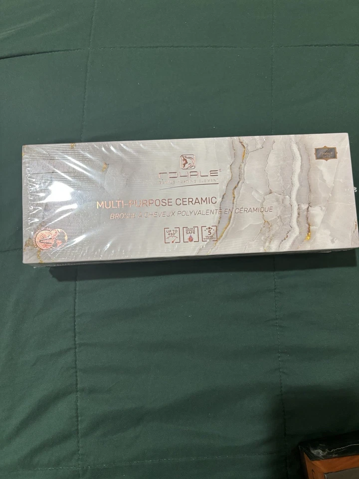 ROYALE Genius Heating Multi-Purpose Ceramic Hair Brush Rhb white marble - Image 1 of 3