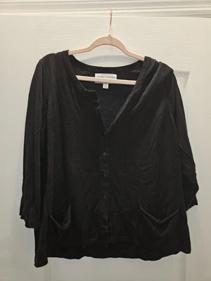 Cárdigan Negro Colección Suéter Diseño Avenue Talla 18/20 Foto 1 de 2