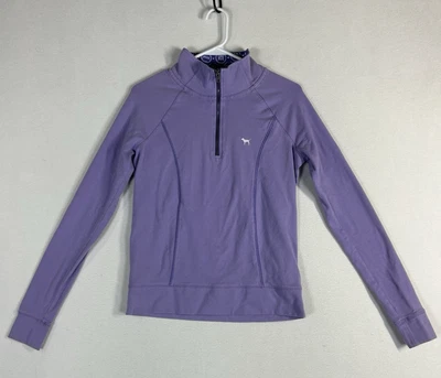 Pullover ROSA Victoria's Secret Manga Larga Mujer Talla Pequeña Púrpura 1/4 Cremallera Top Foto 1 de 4