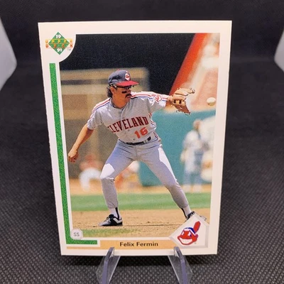 1991 Upper Deck Baseball Card Felix Fermin Cleveland Indians #104 - Image 1 of 2