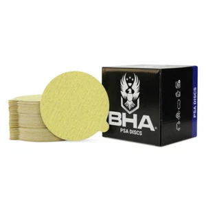 100 Pack - 5" Inch 60 Grit Gold Peel and Stick Adhesive Backed PSA Sanding Discs - Picture 1 of 7