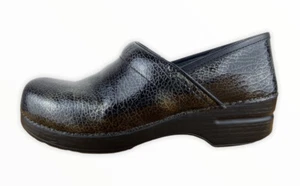 Danskon Women’s Black Iridescent Crackle Clog Size 40/US 9.5 - Picture 1 of 7