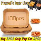 100x Air Fryer Liners.Disposable Paper Liners Non-Stick Parchment.for Ninja Dual