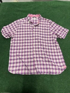 Tommy Bahama Hawaiian Shirt XL Purple Colorful Button Up Short Sleeve - Picture 1 of 9