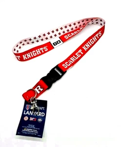 Rutgers Scarlet Knights Lanyard Key Holder Wincraft Two Sided - Picture 1 of 4