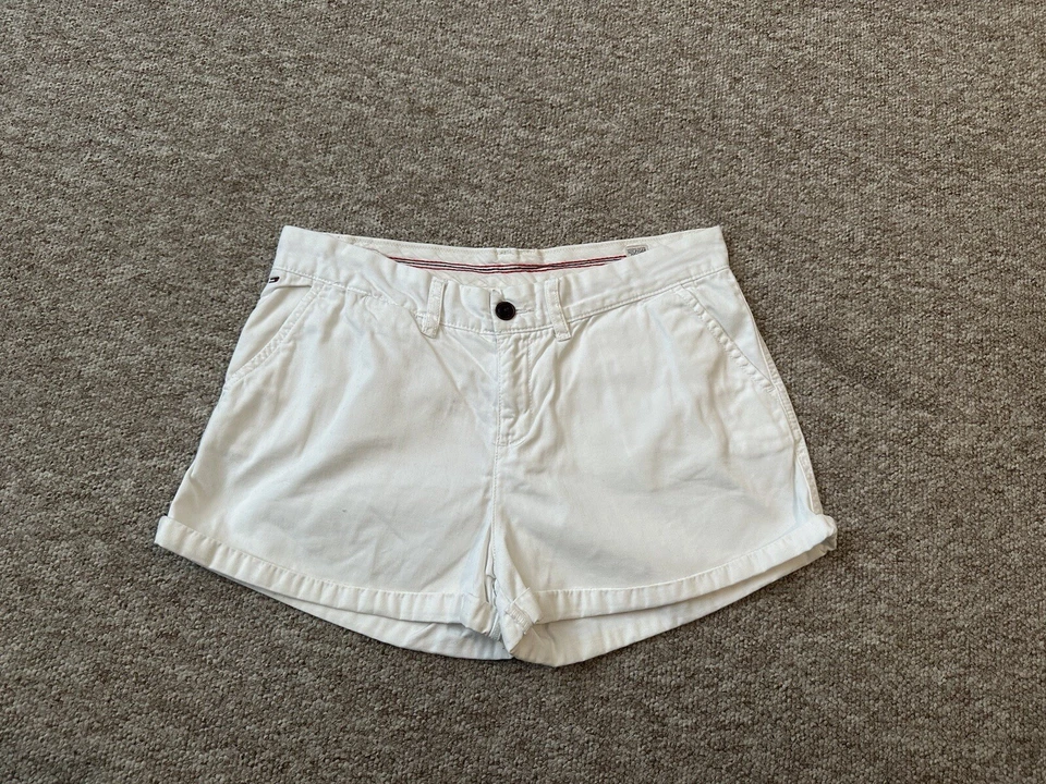 Tommy Hilfiger White Shorts Size 30 UK 12 - Image 1 of 4