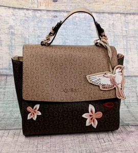 Guess Embroidered Humming Bird & Flower Floral  Bag Handbag Purse  - Picture 1 of 24