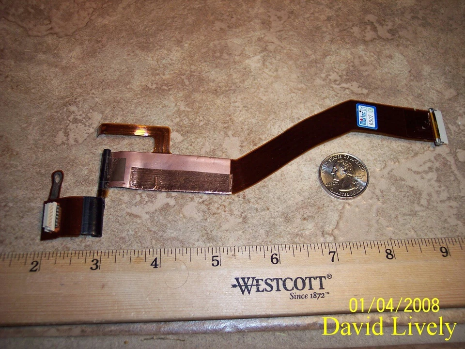 2X Dell 60KWK DDSS3CLC340 Latitude L400 Inspiron 2100 LCD Video Cable 12" 060KWK - Image 1 of 1