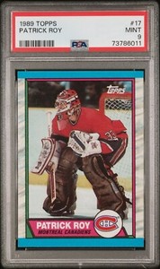 1989-90 Topps #17 Patrick Roy PSA 9 Mint