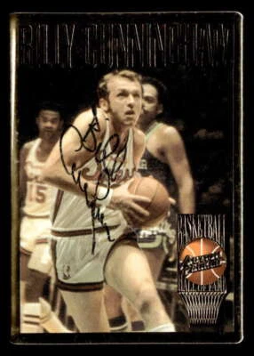 1995 Action Packed Hall of Fame Billy Cunningham Auto Autograph JX3868 - Image 1 of 2