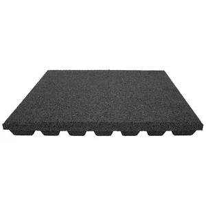 Fallschutzplatte 50x50x4 cm Schwarz Gummiplatte Spielplatzmatte - Bild 1 von 9