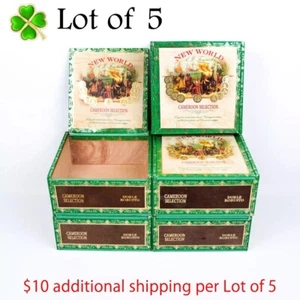 "Menge 5 neue Welt Doppel Robusto Kamerun leere Holz Zigarrenbox 6"" x 6"" x 2,75"" - Bild 1 von 12
