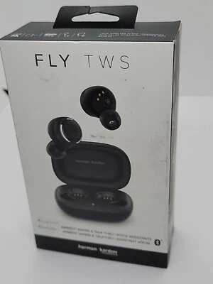 GENUINE Harman Kardon Fly TWS True Wireless In-Ear Headphones  Black - OPEN BOX - Image 1 of 4