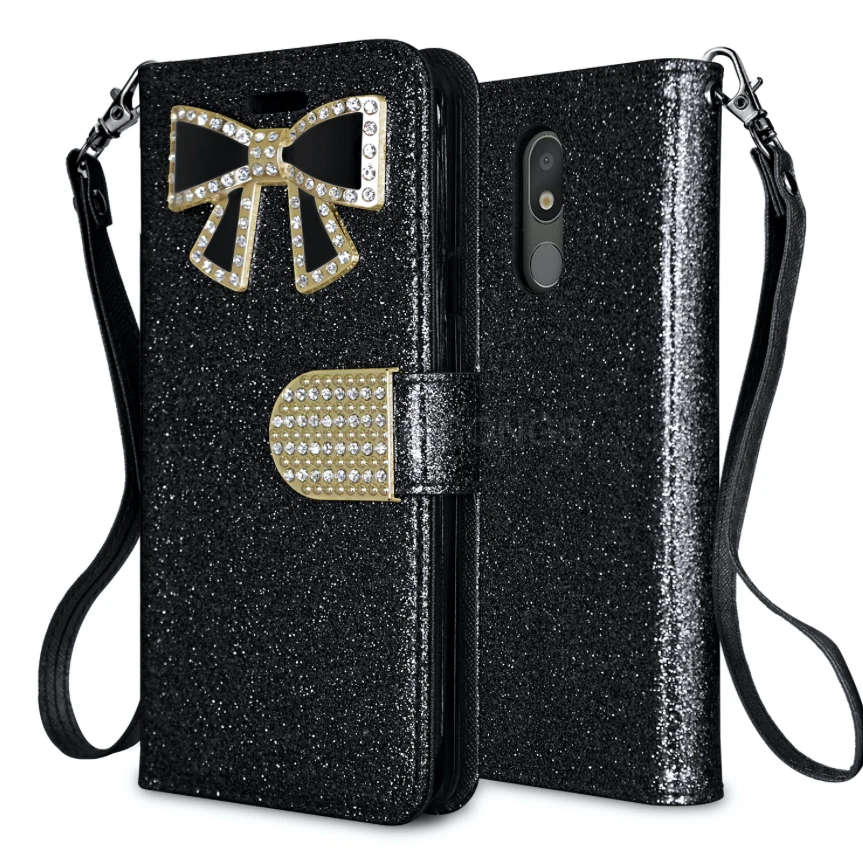 LG Escape Plus/Arena 2/K30 (2019) / Aristo 4 Plus/Prime 2 - Black Ribbon Wallet - Image 1 of 2